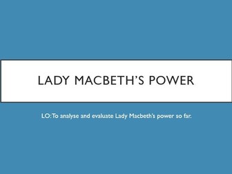 Lady Macbeth's Power