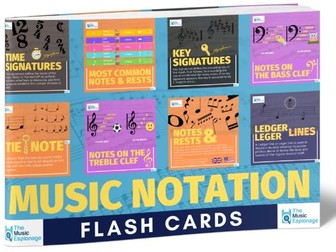 Music Notation - Flash Cards