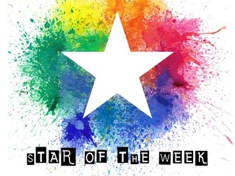 Printable Star of the Week certificate sheet - All subjects