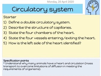 SNAB Topic 1 - Circulatory system