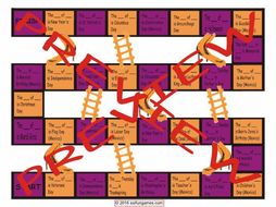 American versus Mexican Holidays and Dates Chutes and Ladders Board Game
