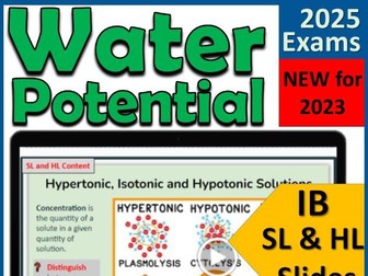 IB Biology D2.3 Water Potential - IB Diploma First Exams 2025