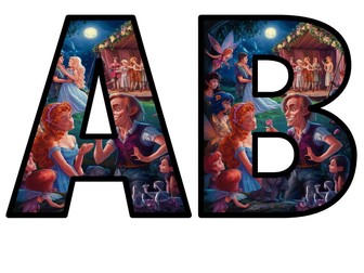 Midsummer's Night Dream Play - Modern Lettering Set Display Colourful Whole Alphabet Letters Numbers