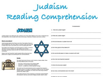 Judaism Reading Comprehension