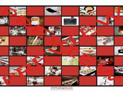 Restaurants Fast Food and Eating Out Checker Board Game