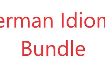 German idioms Bundle