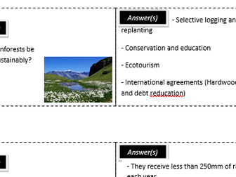 New AQA Ecosystems revision cards