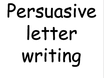 Persuasive letter writing resources