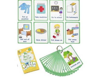 My Daily Routine Cards 27 PECS Flashcards For Visual Aid Special Ed, Speech Delay & Non Verbal