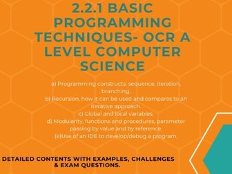 2.2.1 OCR A level Computer science Programming techniques