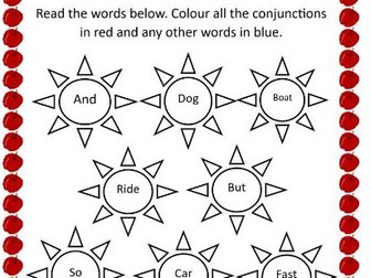 Introduction to Conjunctions Worksheet Pack