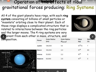 GCSE Astronomy 9-1 Edexcel Pearson Topic 12 Formation of Planetary Systems