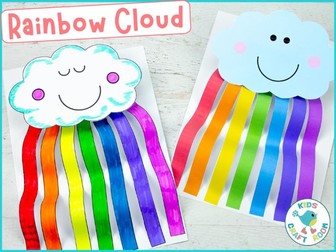 3D Rainbow Cloud Craft - Spring Craft - Rainbow Craft