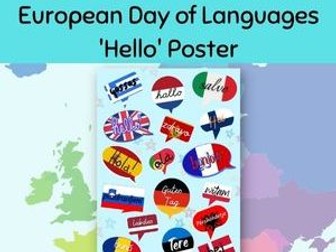 European Day of Languages Poster - Saying Hello