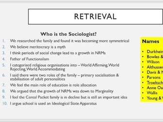 AQA A Level Sociology Beliefs - Religiosity & Social Groups