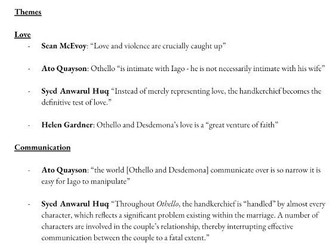 Othello: Critics and Analysis