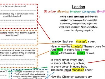 London Deep Analysis Worksheet