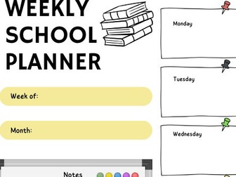 Weekly School Planner