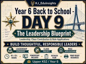 Year 6 Back to School: Day 9 – The Leadership| Leadership, Class Contribution & Role Applications