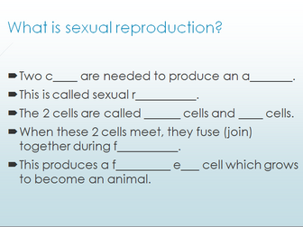 Sexual Reproduction - Internal and External Fertilisation.
