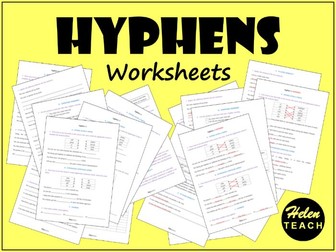 Hyphen Worksheets | Differentiated | With Answers