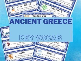 Ancient Greece Key words with images for display