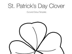 st patrick s day four leaf clover template by feeding stick figures