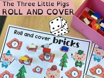 Dice Counting Game Roll Count Build The Three Little Pigs Maths Game 1-12