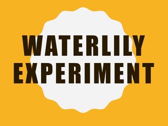 Waterlily Science Experiment KS1 - Great for Science week!