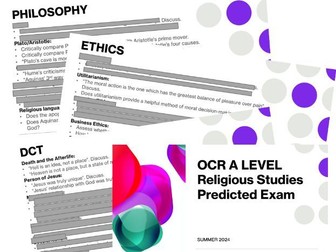 OCR A LEVEL RS PREDICTION - SUMMER 2024