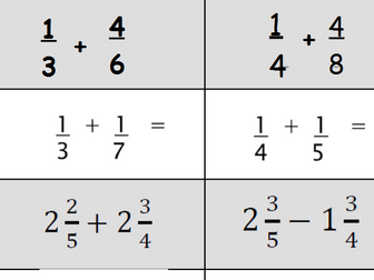 Add and subtract fractions different denominator