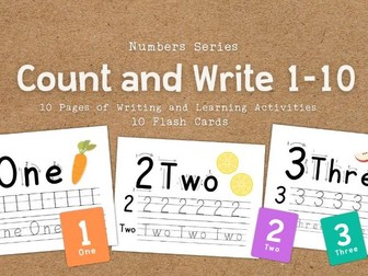 Learn how to count worksheets and flashcards