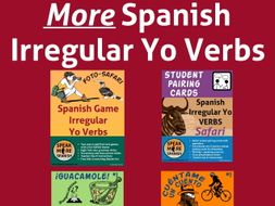 MORE Spanish Present Irregular Yo Verbs BUNDLE #2. Presente de Verbos Irregulares Yo