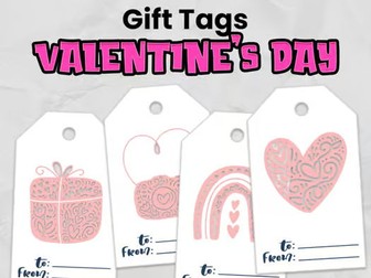 Valentine's Day Gift Tags | Easy Printable gift tags