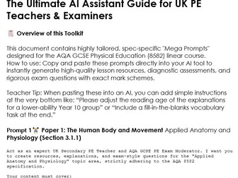 AQA GCSE PE 8582 Mega Prompt Toolkit