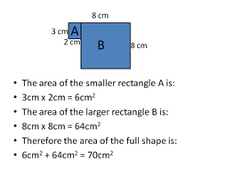 Area of composite shapes | Teaching Resources