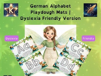 German Alphabet Playdough Mats A–Z Dyslexia Friendly Deutsch Knetmatten for Inclusive Early Literacy
