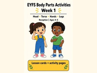 EYFS Body Parts Activities Week 1