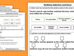 Powerful adjectives ks2 worksheet picture