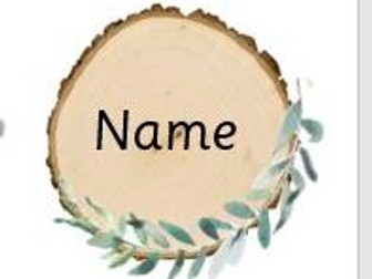 Peg Name Labels natural wood slices