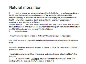 Natural moral law