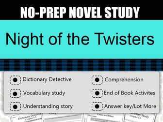 Night of the Twisters Novel Study-Complete Novel Study.