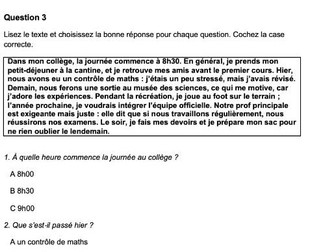Cambridge IGCSE French Exam preparation pack : L'école  + 3 tenses practice