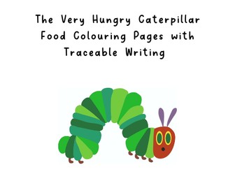 The Very Hungry Caterpillar Food colouring Pages