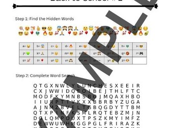 Cryptic Wordsearch - Back to School