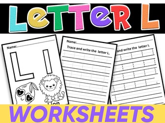 Beginning with the Letter L|Letter L Recognition and Handwriting|Letter formation Tracing