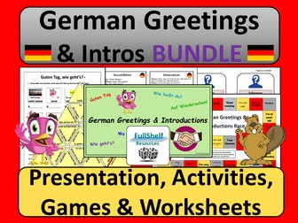 German Greetings and Introductions BUNDLE