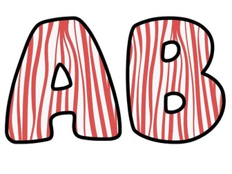 Red Wavy Vertical Lines Alphabet Letters | Classroom Bulletin Board Display, A-Z 0-9 and Signs