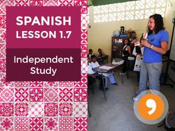 Spanish Lesson 1.7: La Clase de Español - Independent Study