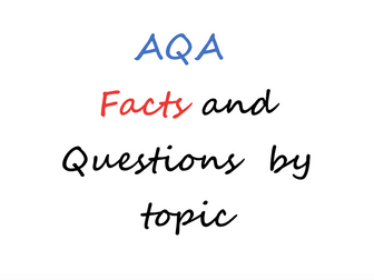 AQA Spanish Facts and Questions. Contains all the information in all published cards till 2019